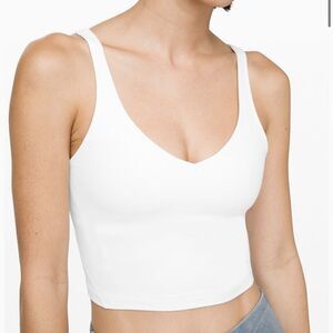 White Lululemon Align Crop Tank - Size 4